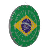 Dartboard met vlag van Brazilië Dartbord (Voorkant Links)