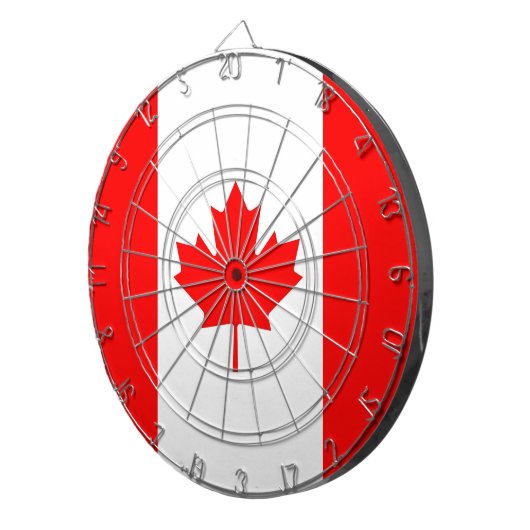 Dartboard met vlag van Canada Dartbord (Voorkant Rechts)