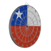 Dartboard met vlag van Chili Dartbord (Voorkant Links)
