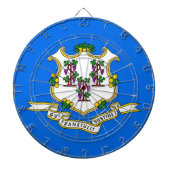 Dartboard met vlag van Connecticut, Verenigde Stat Dartbord (Voorkant)