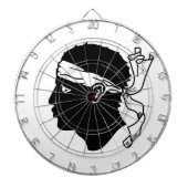 Dartboard met vlag van Corsica Dartbord (Voorkant)
