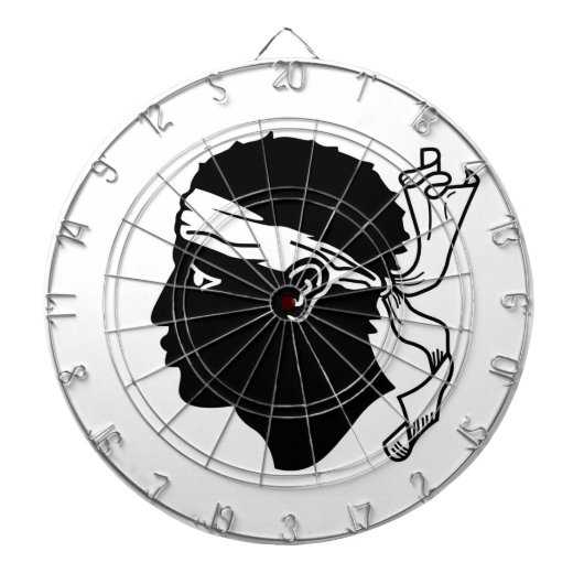 Dartboard met vlag van Corsica Dartbord (Voorkant)