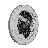Dartboard met vlag van Corsica Dartbord (Voorkant Links)