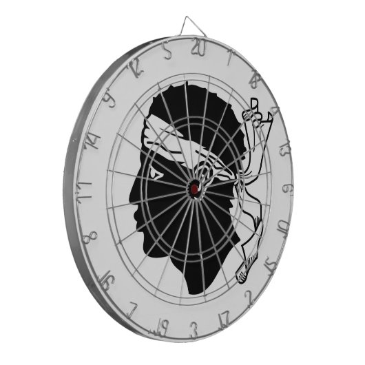 Dartboard met vlag van Corsica Dartbord (Voorkant Links)