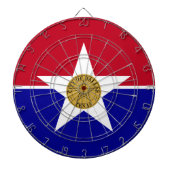 Dartboard met vlag van Dallas City, VS Dartbord (Voorkant)
