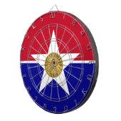 Dartboard met vlag van Dallas City, VS Dartbord (Voorkant Rechts)