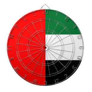 Dartboard met vlag van de Verenigde Arabische Emir Dartbord