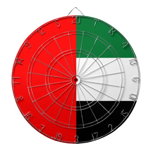 Dartboard met vlag van de Verenigde Arabische Emir Dartbord (Voorkant)