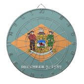 Dartboard met vlag van Delaware, Verenigde Staten Dartbord (Voorkant)
