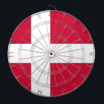 Dartboard met vlag van Denemarken Dartbord<br><div class="desc">Voeg een vleugje Deense trots toe aan uw speelkamer met ons exclusieve dartbord met de vlag van Denemarken! Dit dartbord is gemaakt met nauwgezette aandacht voor detail en is meer dan alleen een functioneel item; het is een viering van het erfgoed en de culturele trots van Denemarken. Het levendige ontwerp...</div>