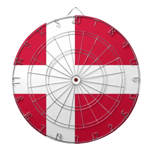 Dartboard met vlag van Denemarken Dartbord (Voorkant)