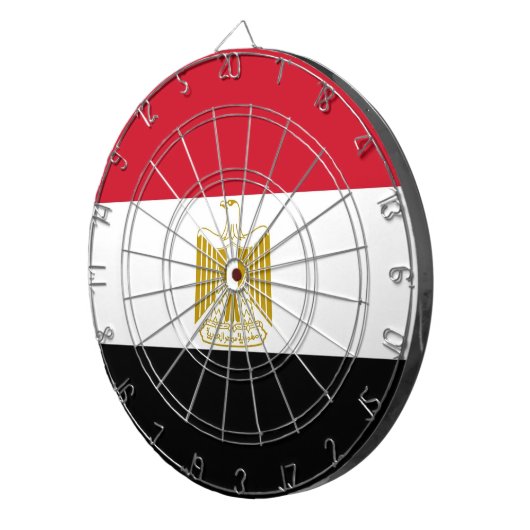 Dartboard met vlag van Egypte Dartbord (Voorkant Rechts)