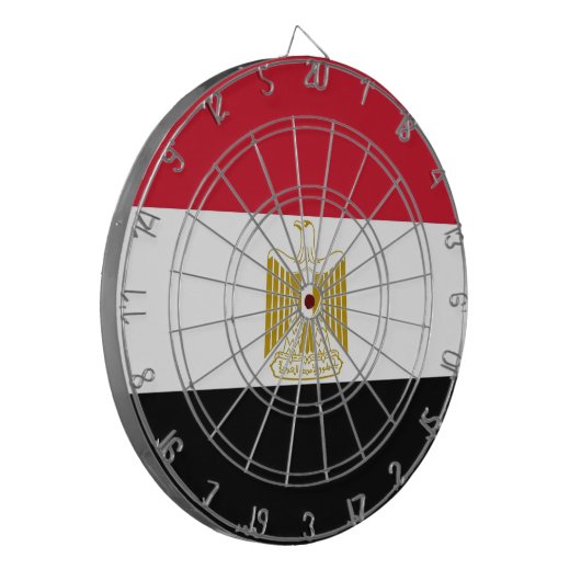 Dartboard met vlag van Egypte Dartbord (Voorkant Links)