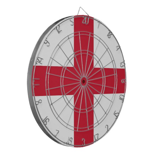 Dartboard met vlag van Engeland Dartbord (Voorkant Links)