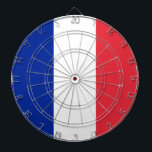 Dartboard met vlag van Frankrijk Dartbord<br><div class="desc">Verbeter uw speelkamer met ons exclusieve dartbord met de vlag van Frankrijk! Dit dartbord is gemaakt met nauwgezette aandacht voor detail en is niet alleen een game-accessoire; het is een viering van de Franse cultuur en erfgoed. Het levendige ontwerp toont prominent de iconische Franse vlag, waardoor dit dartbord een unieke...</div>