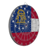 Dartboard met vlag van Georgië, Verenigde Staten Dartbord (Voorkant Links)