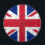 Dartboard met vlag van het Verenigd Koninkrijk Dartbord<br><div class="desc">Voeg een vleugje Britse trots toe aan uw speelkamer met ons exclusieve dartbord met de vlag van het Verenigd Koninkrijk! Dit dartbord is gemaakt met nauwgezette aandacht voor detail en is meer dan alleen een game-accessoire; het is een viering van het rijke erfgoed en de culturele trots van het Verenigd...</div>