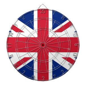 Dartboard met vlag van het Verenigd Koninkrijk Dartbord