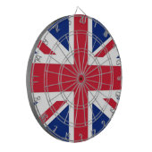 Dartboard met vlag van het Verenigd Koninkrijk Dartbord (Voorkant Links)