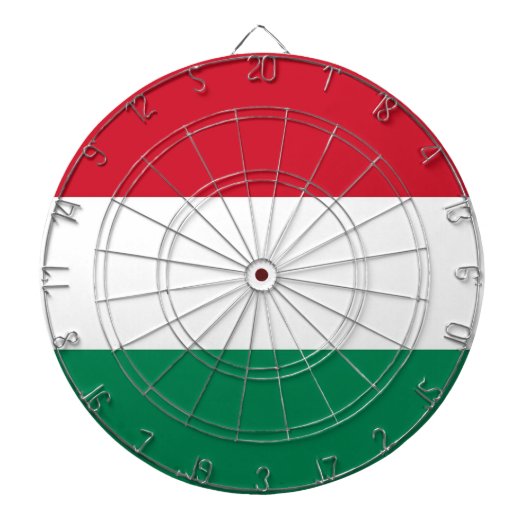 Dartboard met vlag van Hongarije Dartbord (Voorkant)