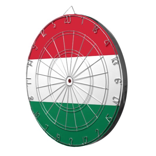 Dartboard met vlag van Hongarije Dartbord (Voorkant Rechts)