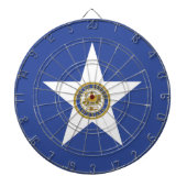 Dartboard met vlag van Houston City, VS Dartbord (Voorkant)