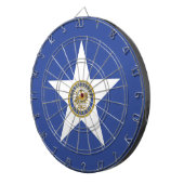 Dartboard met vlag van Houston City, VS Dartbord (Voorkant Rechts)