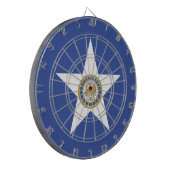 Dartboard met vlag van Houston City, VS Dartbord (Voorkant Links)