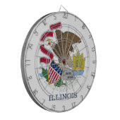 Dartboard met vlag van Illinois, Verenigde Staten Dartbord (Voorkant Links)