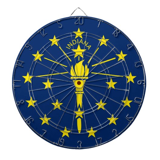 Dartboard met vlag van Indiana, VS Dartbord (Voorkant)