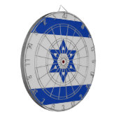 Dartboard met vlag van Israël Dartbord (Voorkant Links)