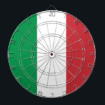 Dartboard met vlag van Italië Dartbord<br><div class="desc">Verbeter uw speelkamer met ons stijlvolle dartboard met de vlag van Italië! Dit dartbord is vervaardigd met een nauwgezette aandacht voor detail en is een eerbetoon aan het rijke culturele erfgoed van Italië. Het ontwerp toont met trots de iconische driekleuren van groen, wit en rood, die de eenheid, hoop en...</div>