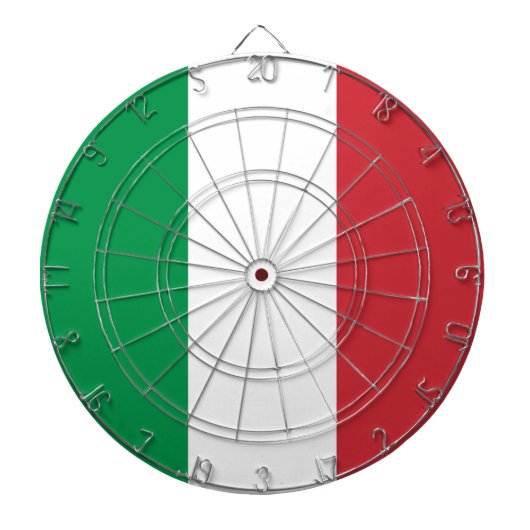 Dartboard met vlag van Italië Dartbord (Voorkant)