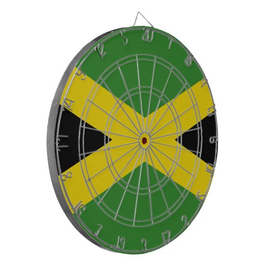 Dartboard met vlag van Jamaica Dartbord (Voorkant Links)