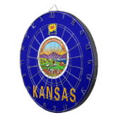 Dartboard met vlag van Kansas, Verenigde Staten Dartbord (Voorkant Rechts)