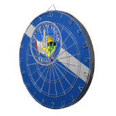 Dartboard met vlag van Las Vegas City, VS Dartbord (Voorkant Rechts)