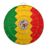 Dartboard met vlag van Los Angeles, Californië Dartbord (Voorkant)