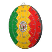 Dartboard met vlag van Los Angeles, Californië Dartbord (Voorkant Rechts)