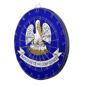 Dartboard met vlag van Louisiana, VS Dartbord (Voorkant Rechts)