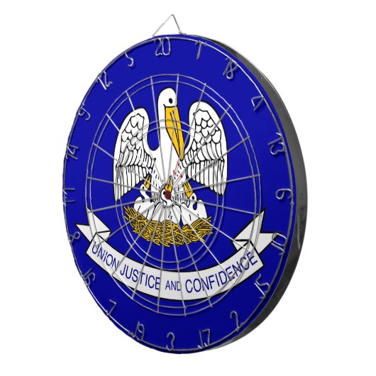 Dartboard met vlag van Louisiana, VS Dartbord (Voorkant Rechts)