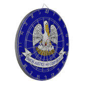 Dartboard met vlag van Louisiana, VS Dartbord (Voorkant Links)