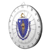 Dartboard met vlag van Massachusetts, Verenigde St Dartbord (Voorkant Rechts)