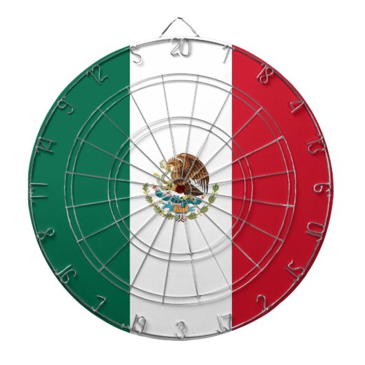 Dartboard met vlag van Mexico Dartbord (Voorkant)