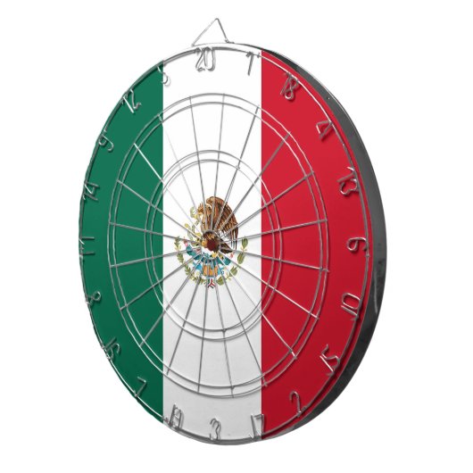 Dartboard met vlag van Mexico Dartbord (Voorkant Rechts)