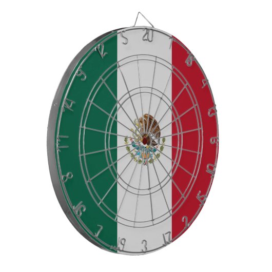 Dartboard met vlag van Mexico Dartbord (Voorkant Links)