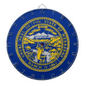 Dartboard met vlag van Nebraska, Verenigde Staten Dartbord (Voorkant)