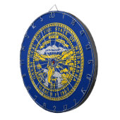 Dartboard met vlag van Nebraska, Verenigde Staten Dartbord (Voorkant Rechts)