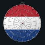 Dartboard met vlag van Nederland Dartbord<br><div class="desc">Voeg een vleugje Nederlandse trots toe aan uw speelkamer met ons exclusieve dartbord met de vlag van Nederland! Dit dartbord is gemaakt met nauwgezette aandacht voor detail en is meer dan alleen een functioneel spelstuk; het is een viering van het erfgoed en de culturele trots van Nederland. Het opvallende ontwerp...</div>