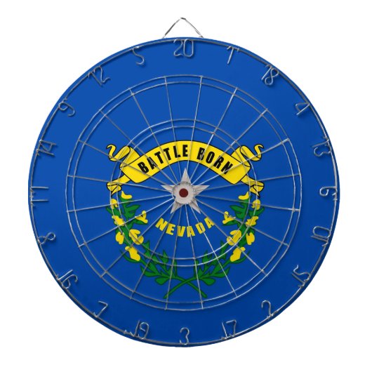 Dartboard met vlag van Nevada, Verenigde Staten Dartbord (Voorkant)