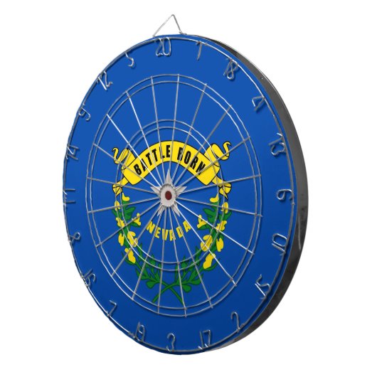 Dartboard met vlag van Nevada, Verenigde Staten Dartbord (Voorkant Rechts)